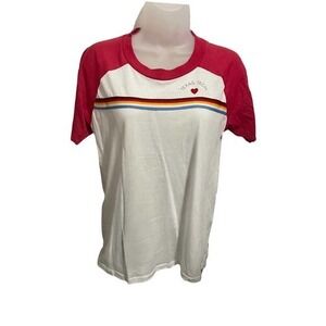 Summit Sportswear Ragland Rainbow Stripe Texas Tech MVP T-Shirt M